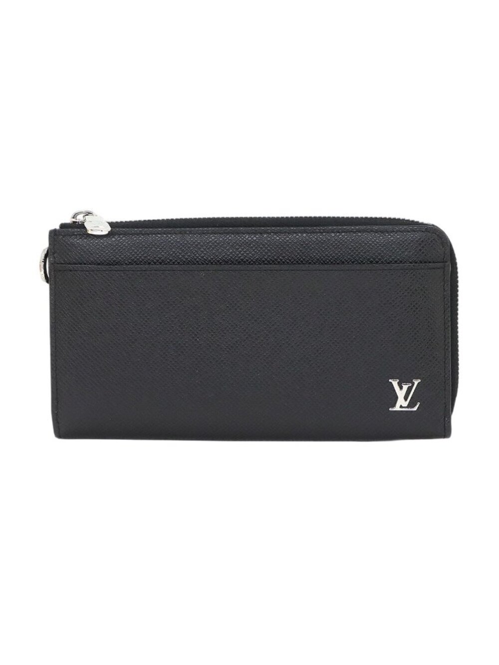Louis Vuitton Taiga Zippy Dragonne L-shaped Zipper Wallet Leather Noir